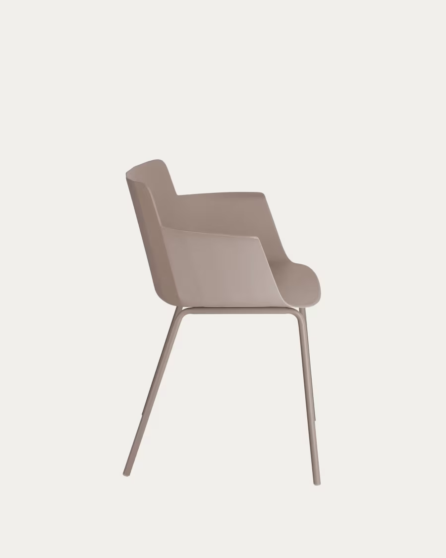 Kave Home 4 x Hannia brown chair with arms