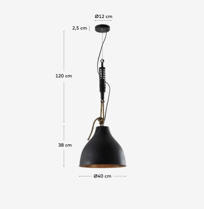 Kave Home Sadie Pendant Lamp Black