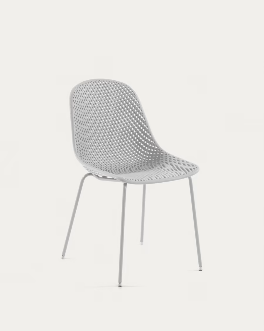 Kave Home Quinby outdoor dining chair in white