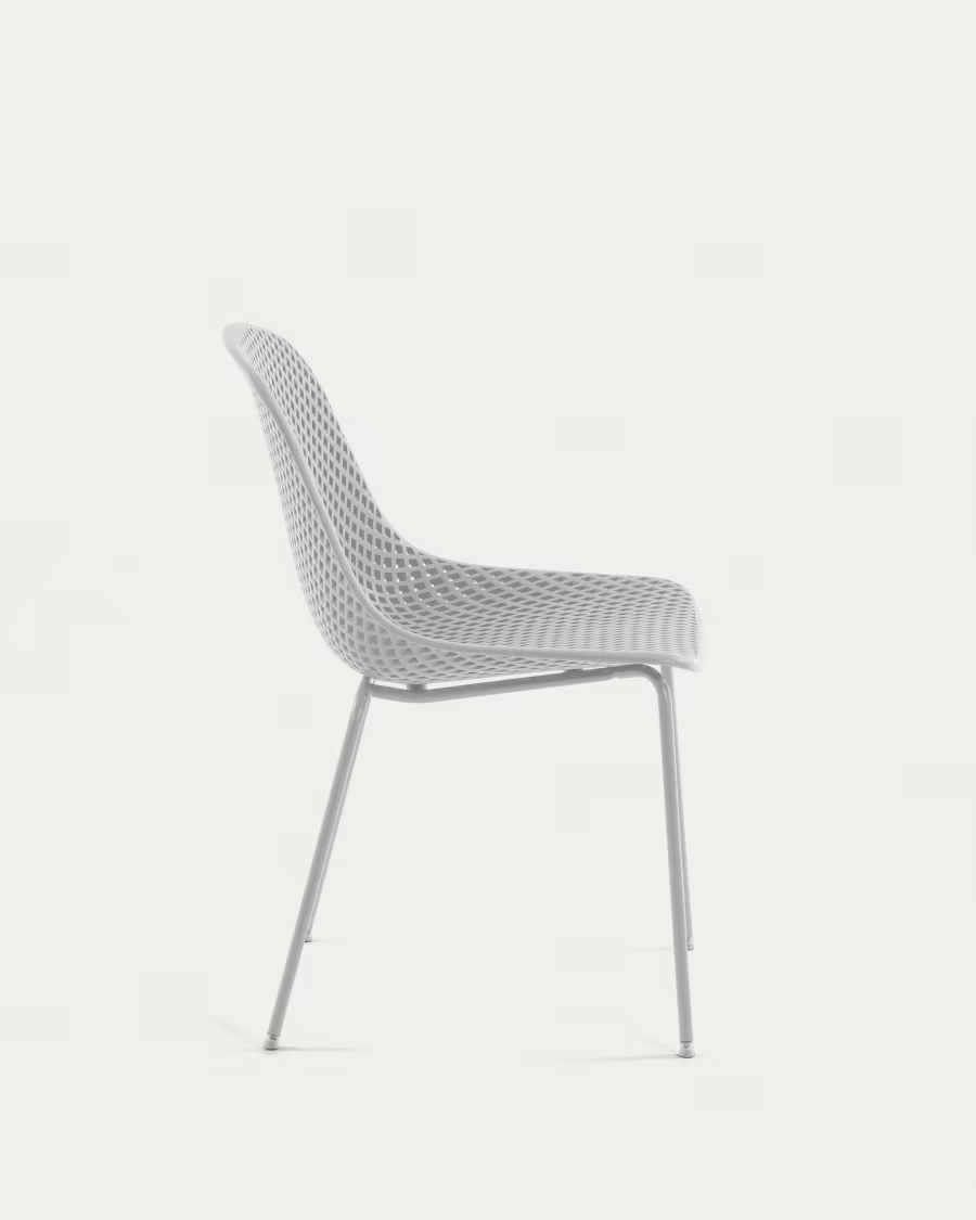 Kave Home Quinby outdoor dining chair in white