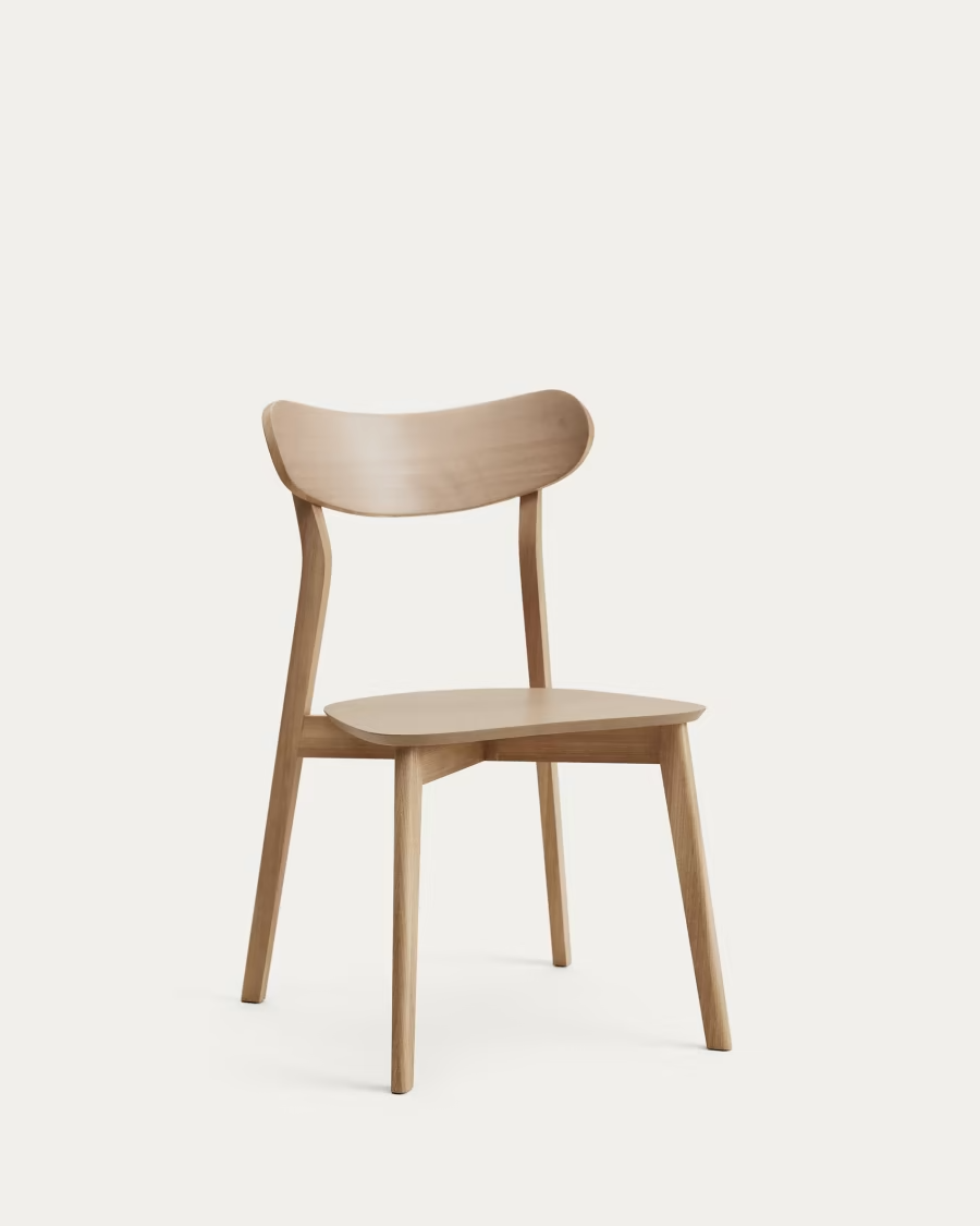 Kave Home Safina chair in oak veneer and solid rubber wood x 2