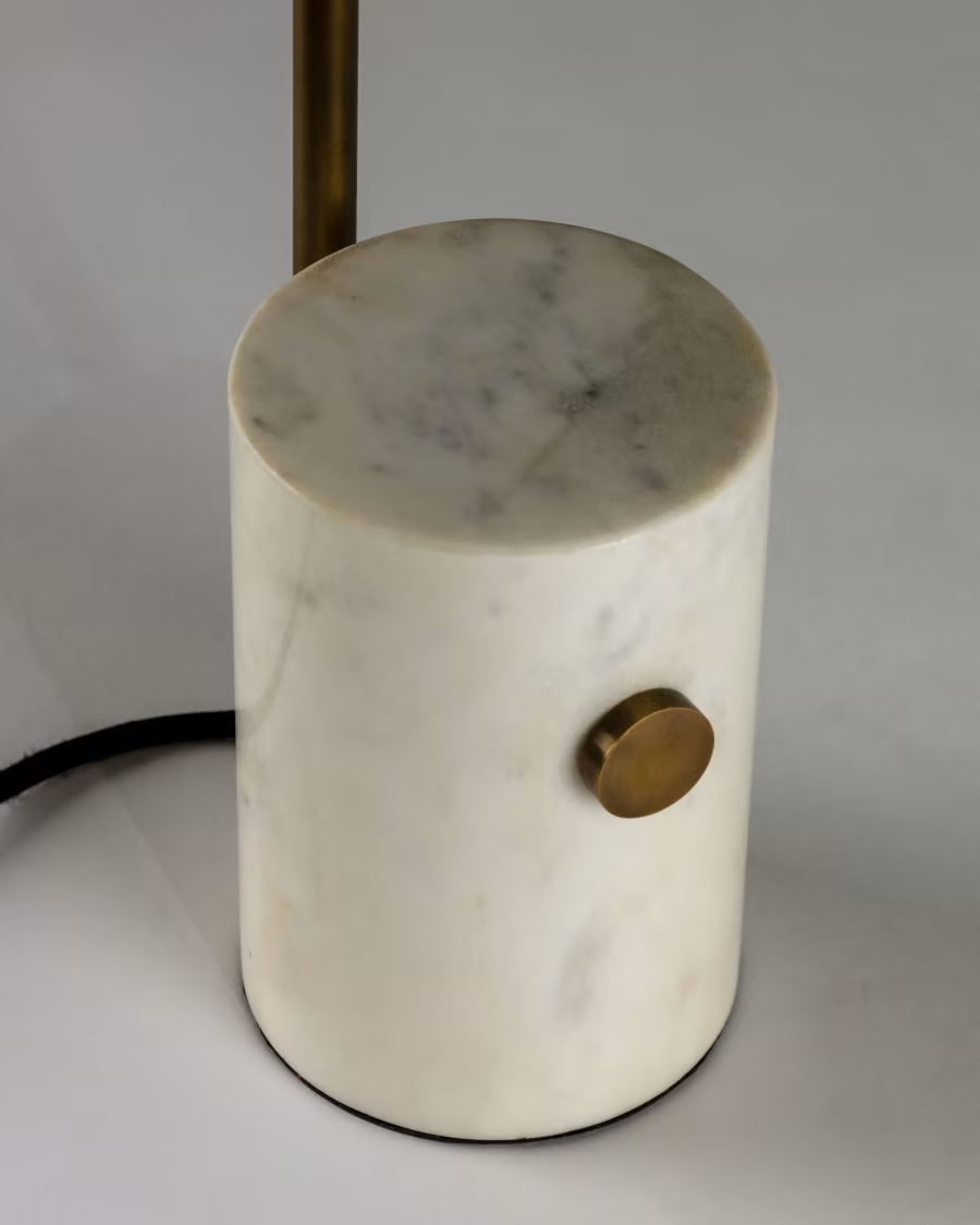 Kave Home Phant table lamp in metal and marble