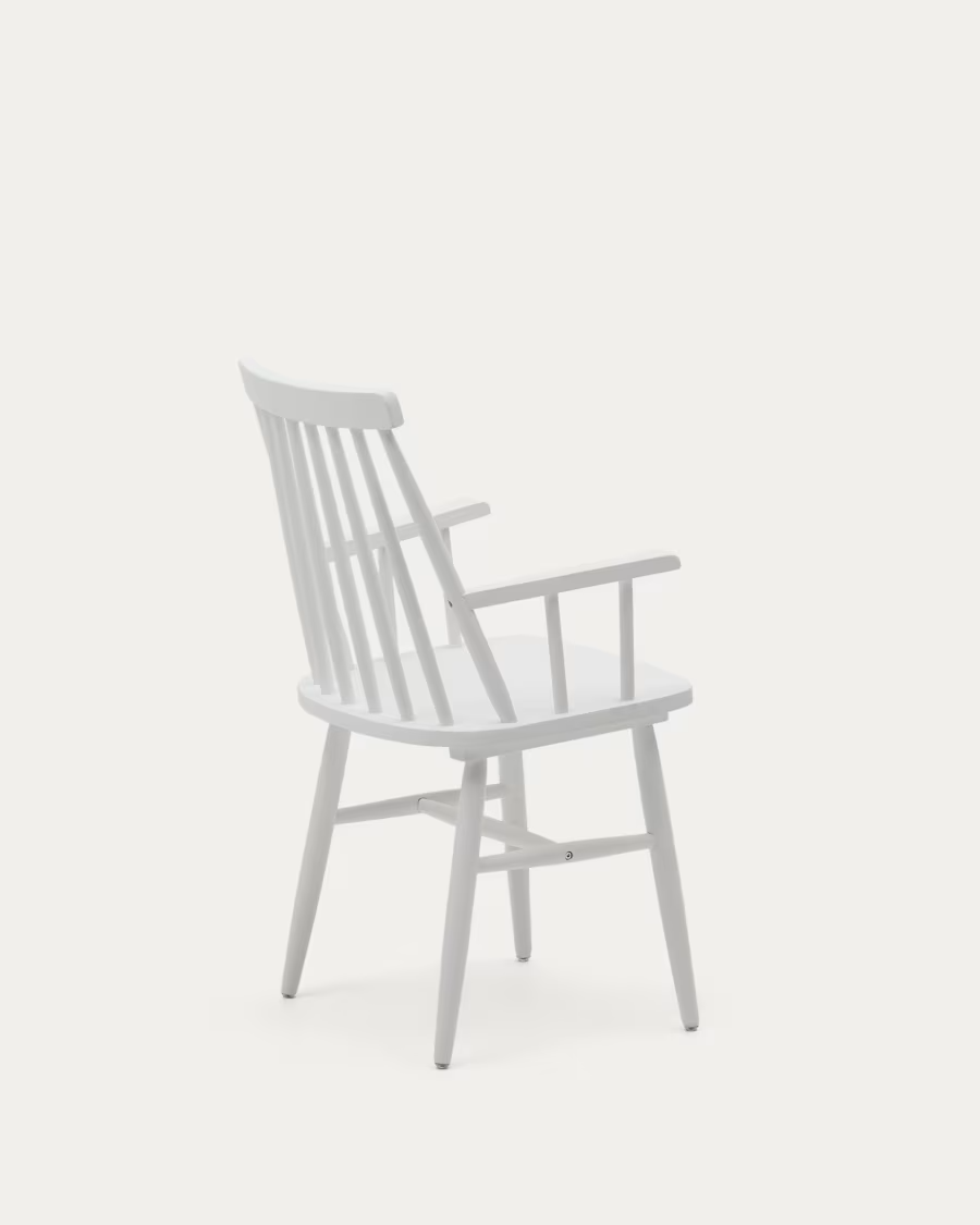 Kave Home Tressia chair white with armrests