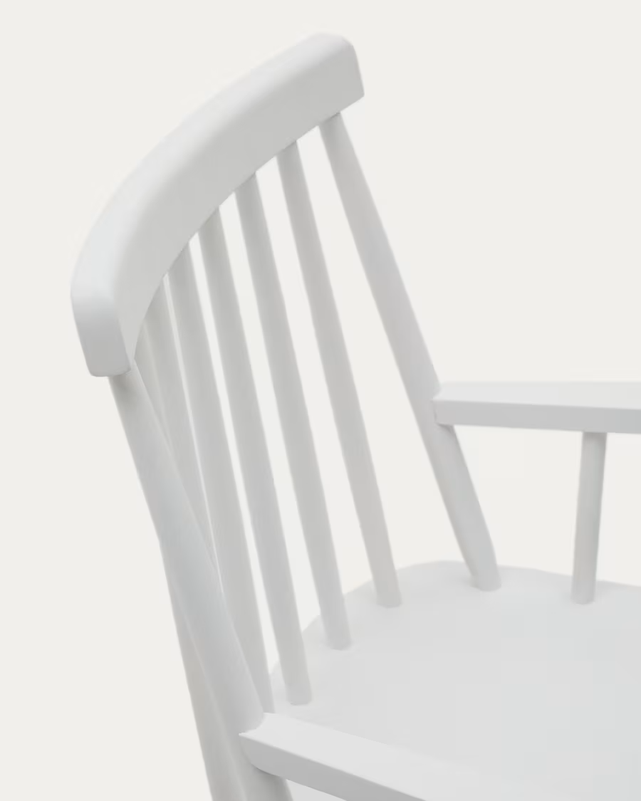 Kave Home Tressia chair white with armrests