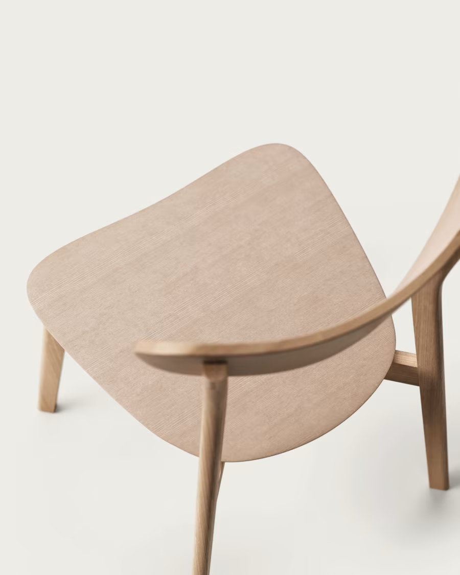 Kave Home Safina chair in oak veneer and solid rubber wood x 2