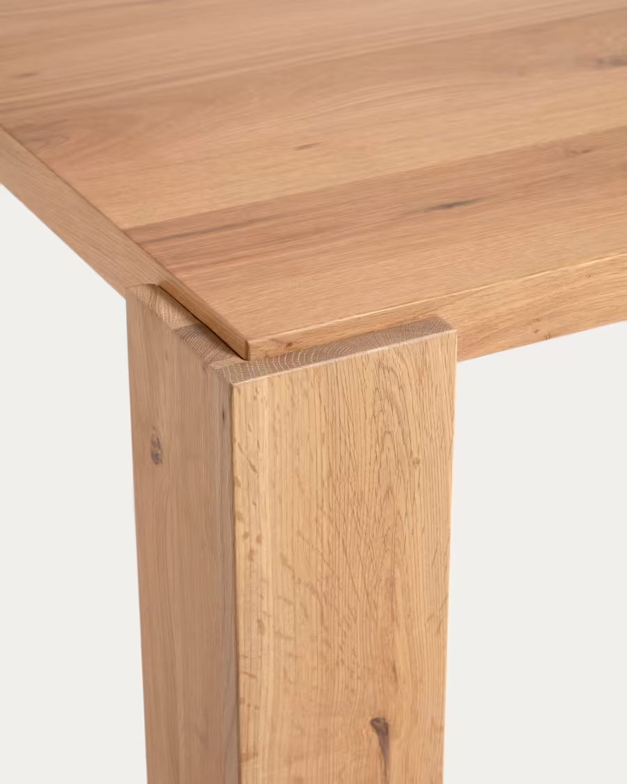 Kave Home Deyanira table with oak veneer and solid oak legs 200 x 100 cm