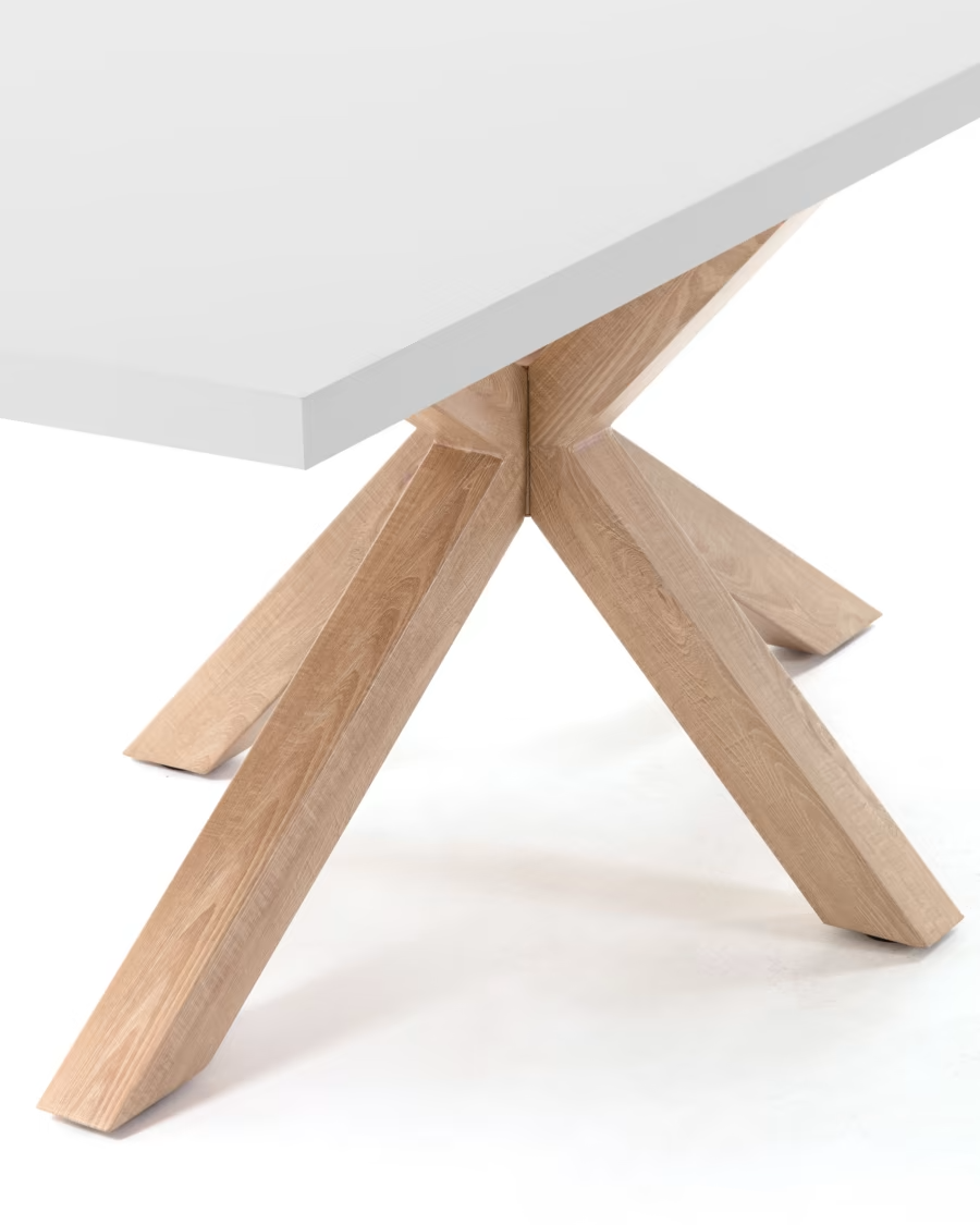 Kave Home Argo table 180 cm white melamine wood effect legs (Corner damaged)