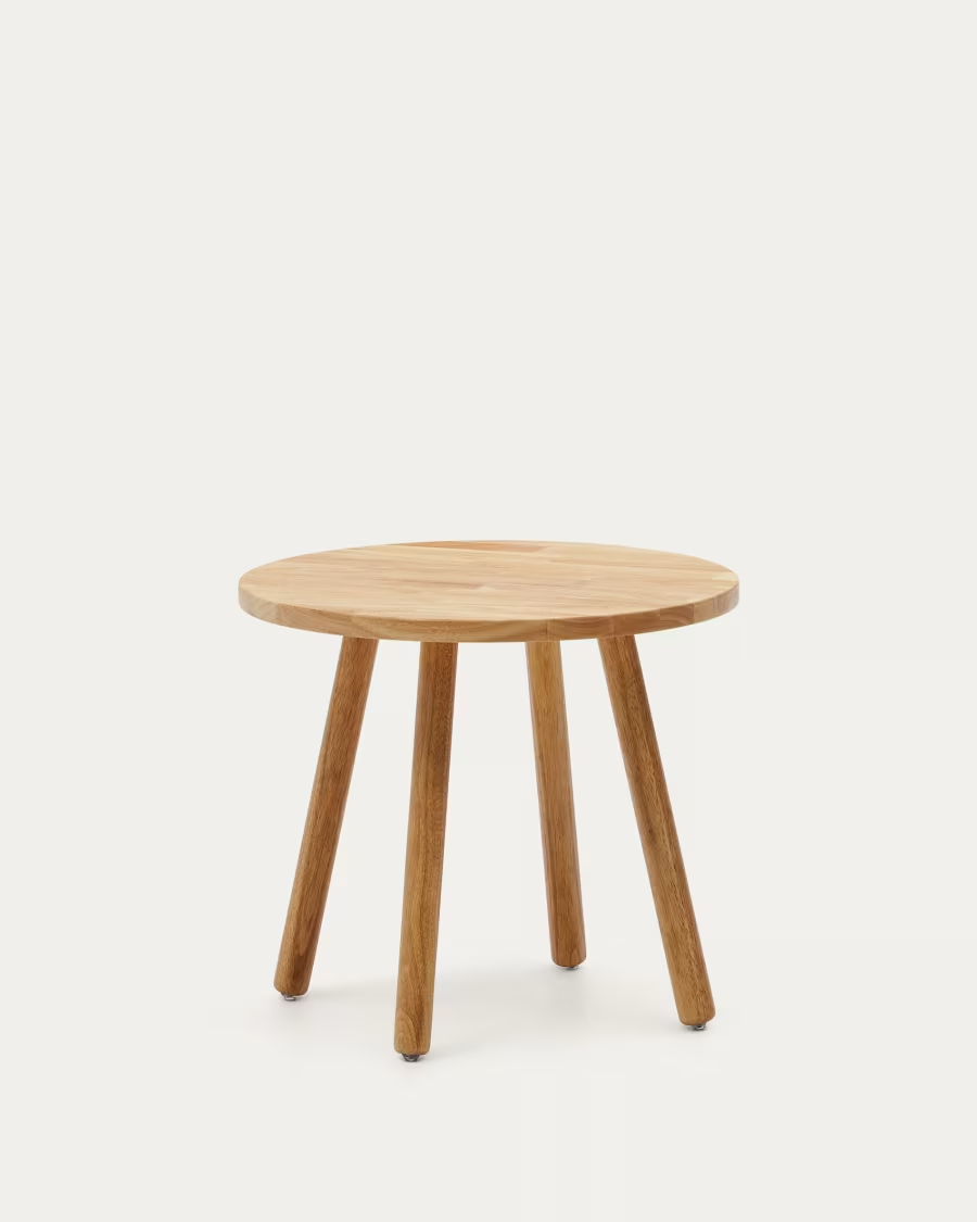 Kave Home Round Dilcia kids table in solid rubber wood Ø 55 cm