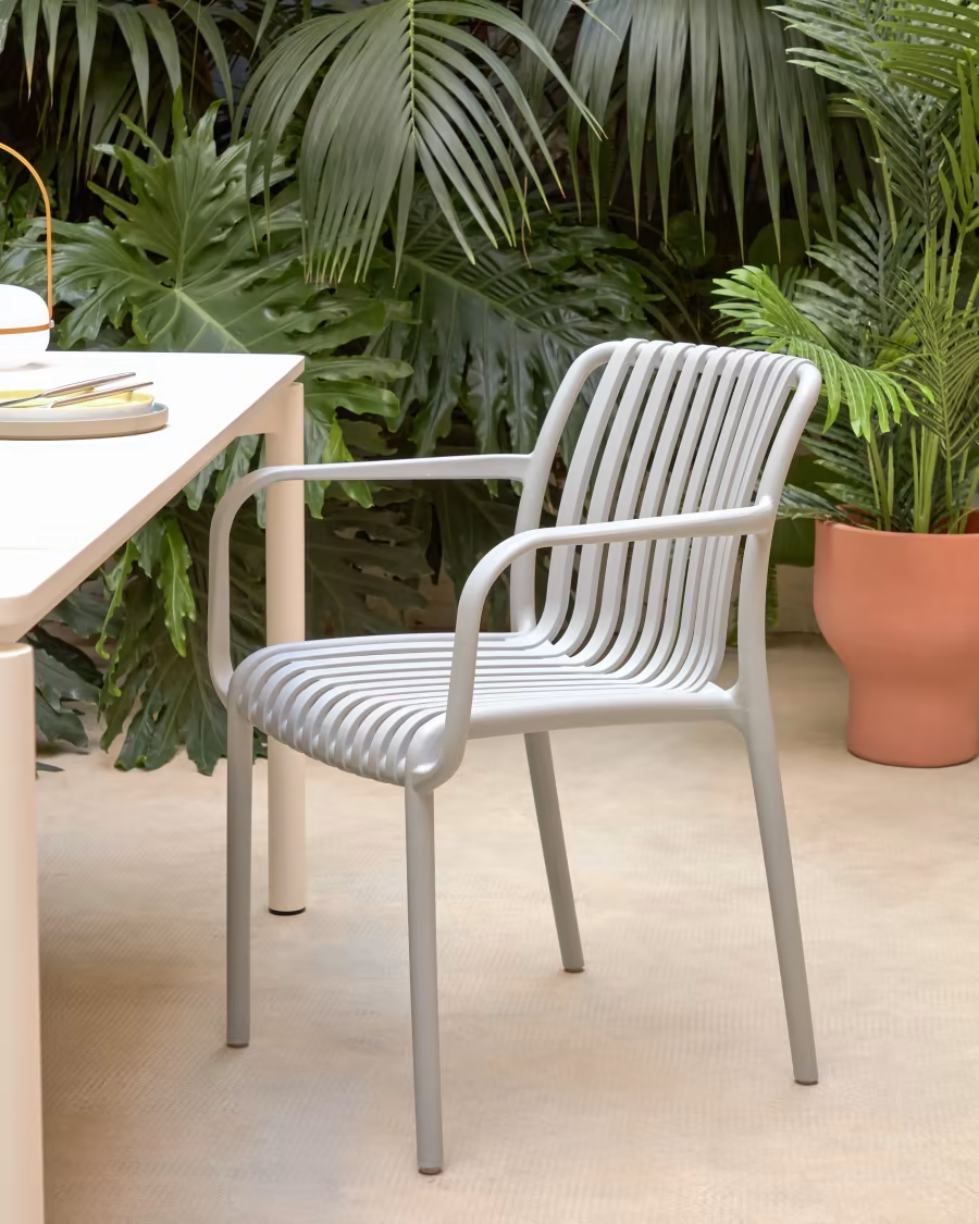 Kave Home Isabellini garden chair in grey