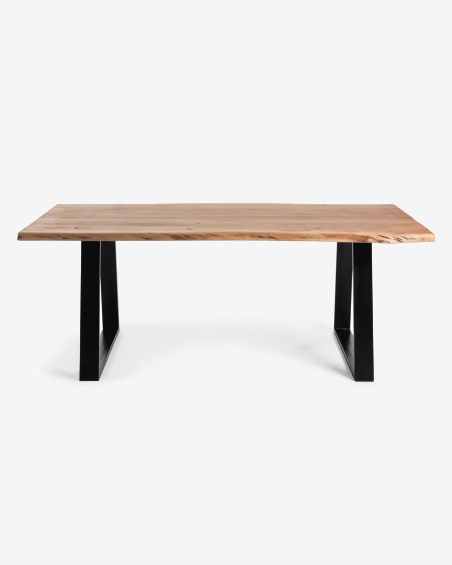 Kave Home Alaia table made from solid acacia wood with natural finish 200 x 95cm