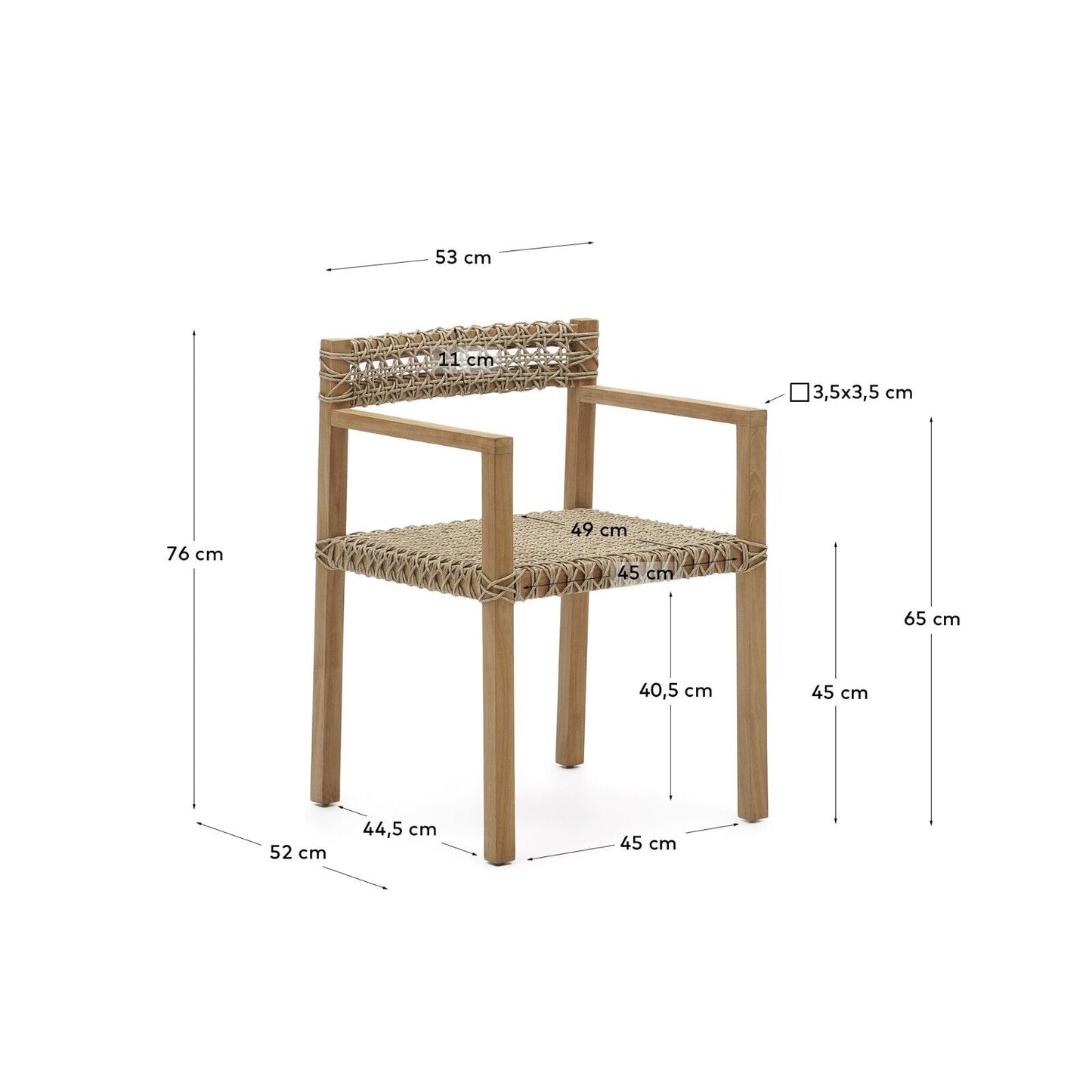 Kave Home Giverola solid teak chair