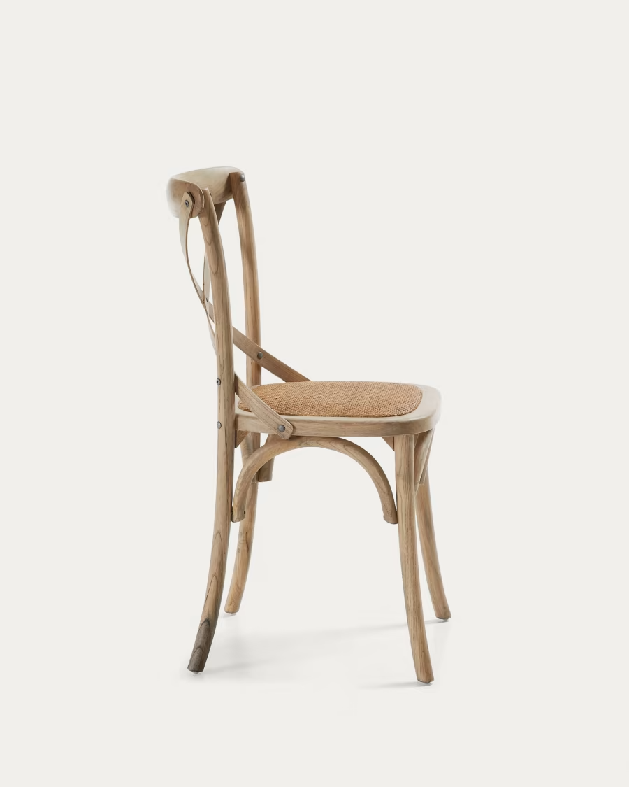 Kave Home 2 x Alsie chair in solid birch wood with natural lacquer