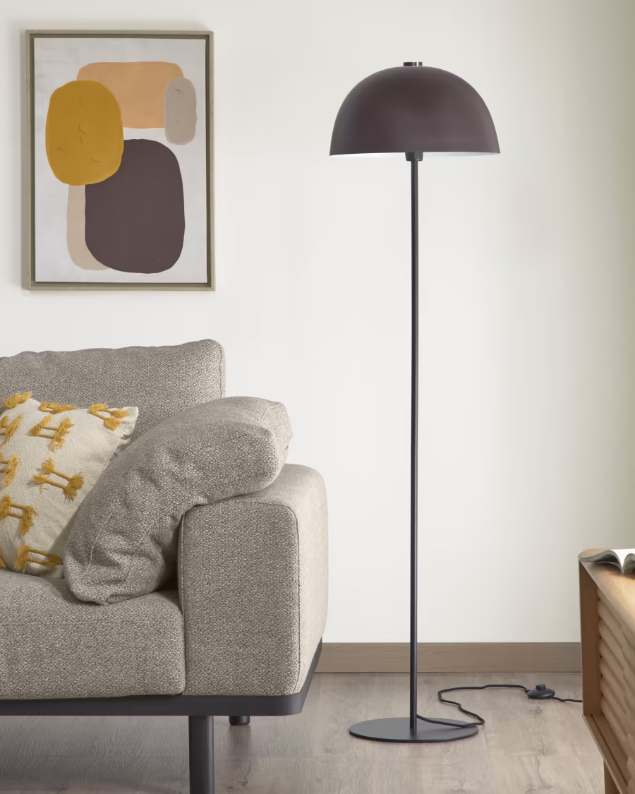 Kave Home Aleyla metal floor lamp UK adapter