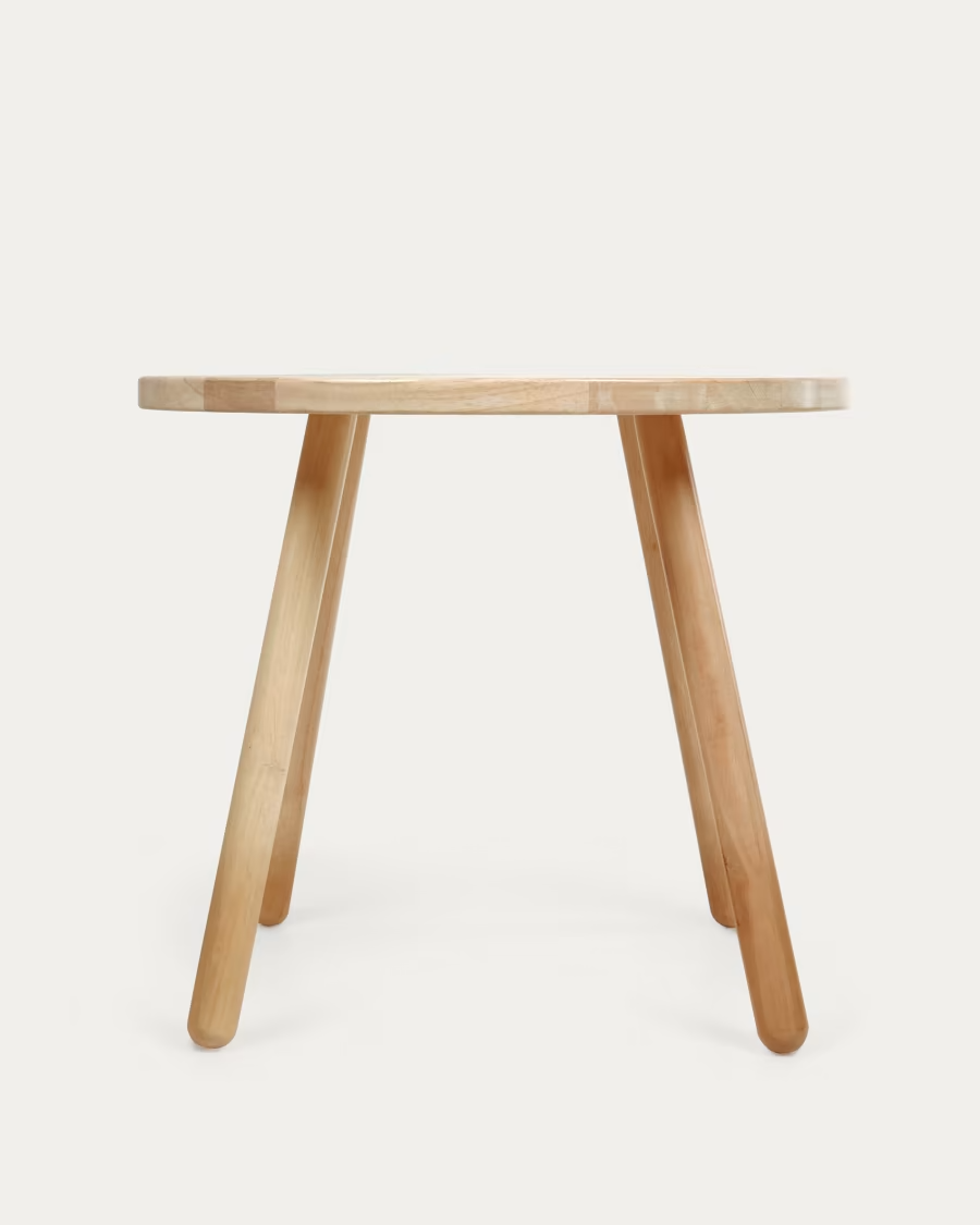 Kave Home Round Dilcia kids table in solid rubber wood Ø 55 cm