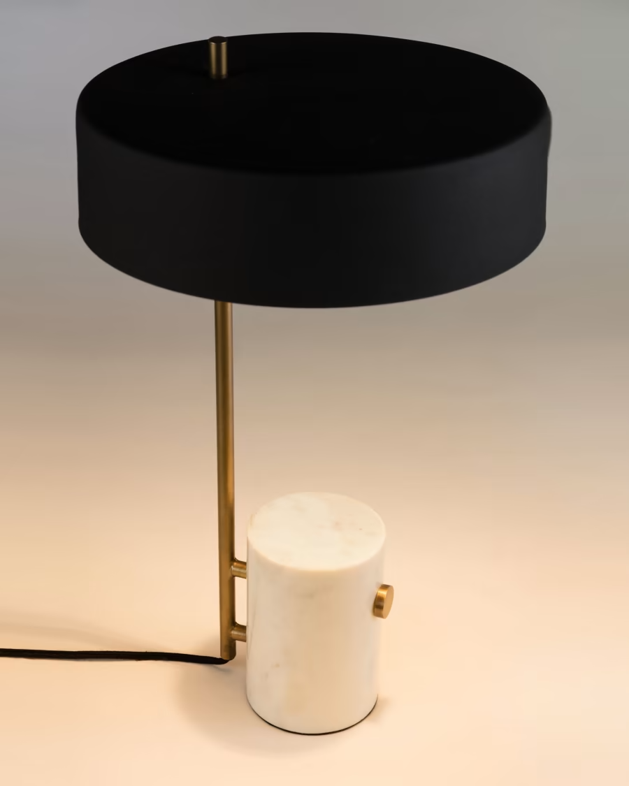 Kave Home Phant table lamp in metal and marble