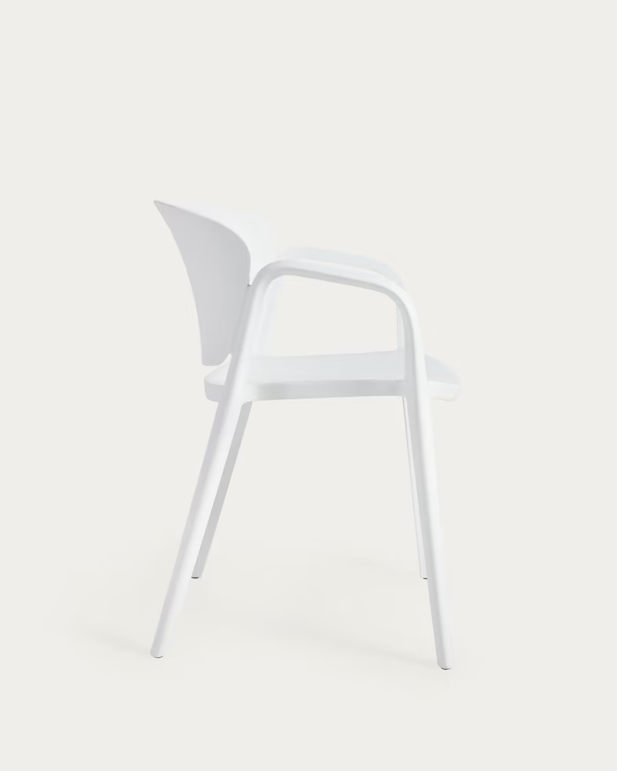 Kave Home Ania stackable white garden chair