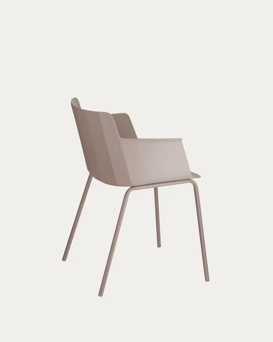 Kave Home 4 x Hannia brown chair with arms