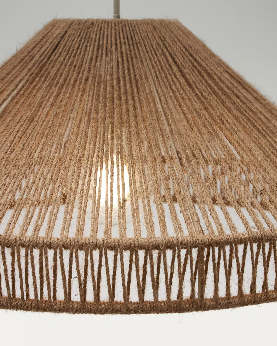 Kave home Pontos ceiling lamp shade in jute with a natural finish, Ø 45 cm