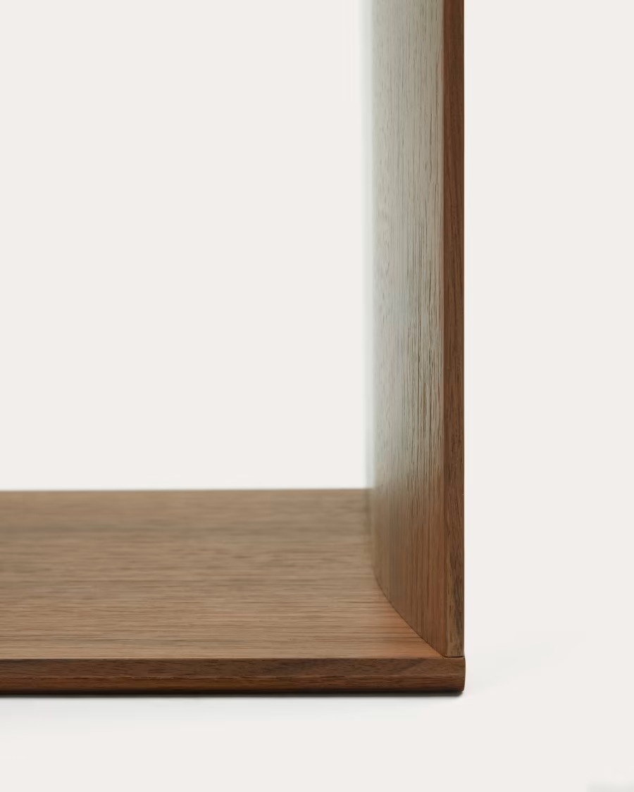 Kave Home Litto large shelf module in walnut veneer, 101 x 38 cm