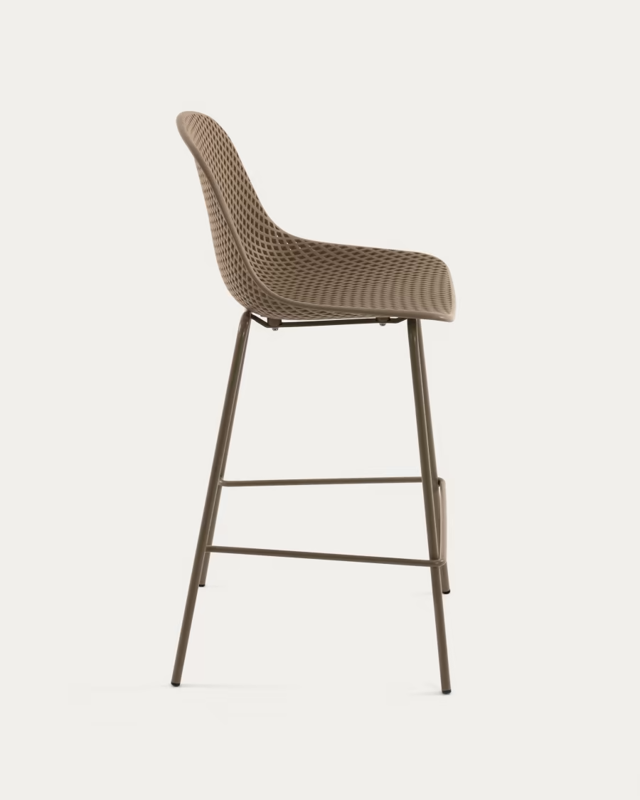 Kave Home 2 x Beige Quinby stool height 75 cm