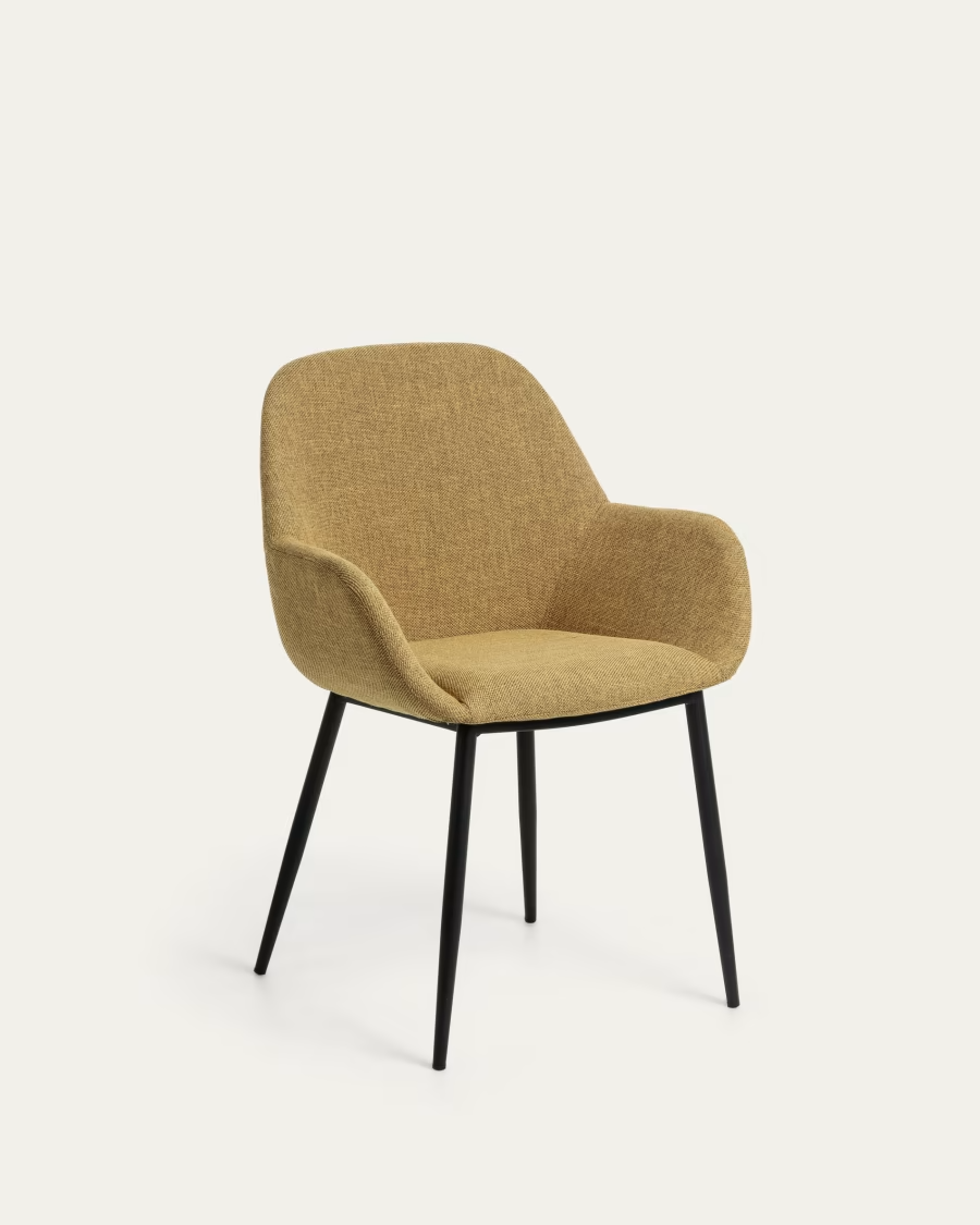 Kave Home x 4 Konna mustard chair