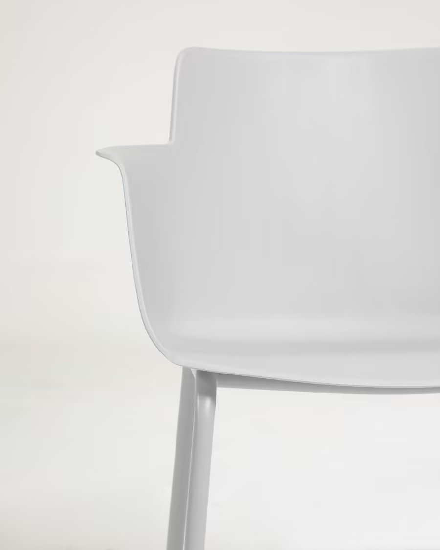 Kave Home Hannia grey chair with arms