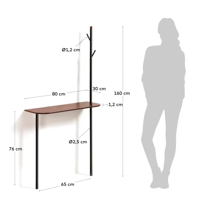 Kave Home Marcolina console and coat rack 80 x 160 cm