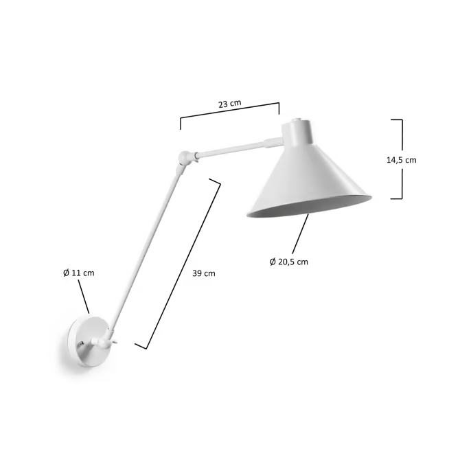 Kave Home Dione wall lamp White