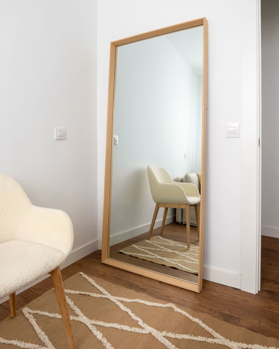 Kave Home Nerina mirror natural finish 80 x 180 cm