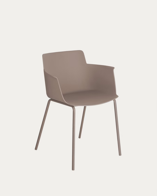 Kave Home 4 x Hannia brown chair with arms