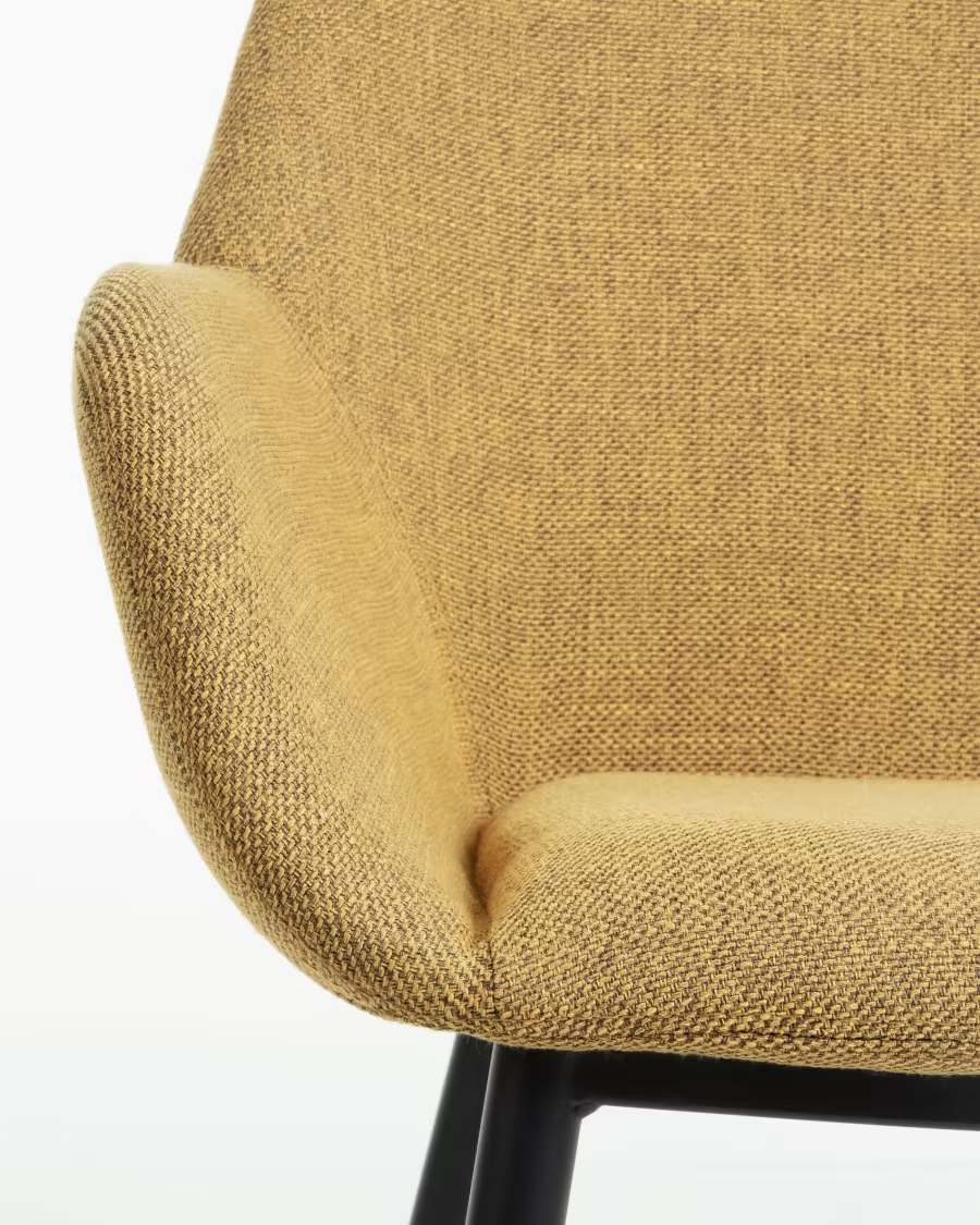 Kave Home 3 x Konna mustard chair