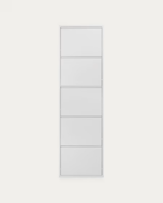 Kave Home Shoe rack Ode 50 x 168,5 cm 5 doors white (Minor damage)