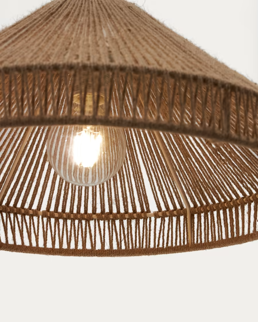 Kave home Pontos ceiling lamp shade in jute with a natural finish, Ø 45 cm