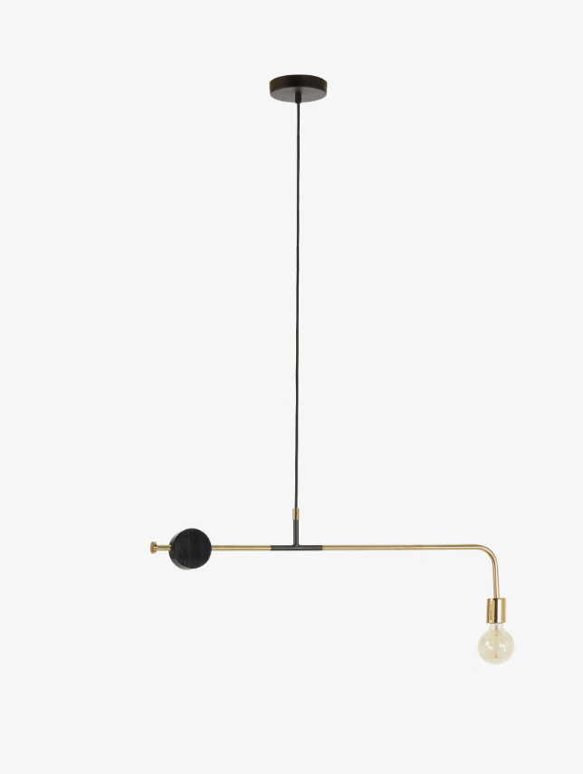 Kave Home Wick pendant lamp 80 cm black