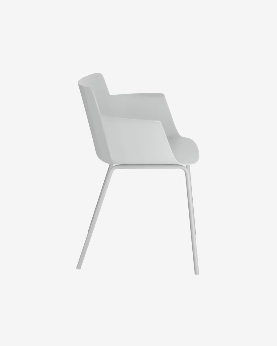 Kave Home Hannia grey chair with arms