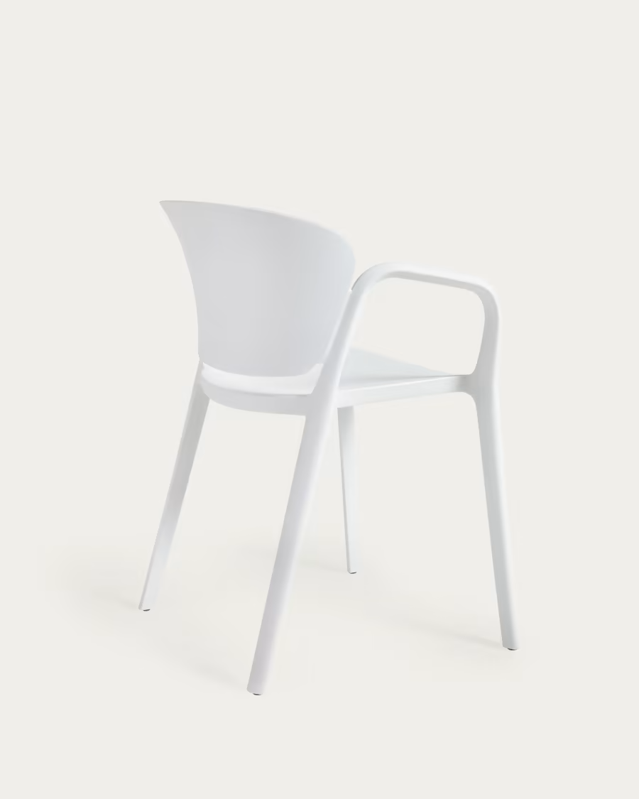 Kave Home Ania stackable white garden chair