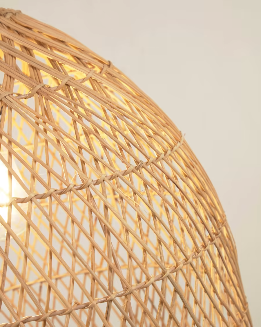 Kave Home Domitila ceiling light shade in 100% rattan with natural finish Ø 44