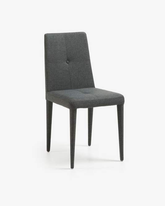 Kave Home Cust Set of 2 Dark Grey Dining Chairs