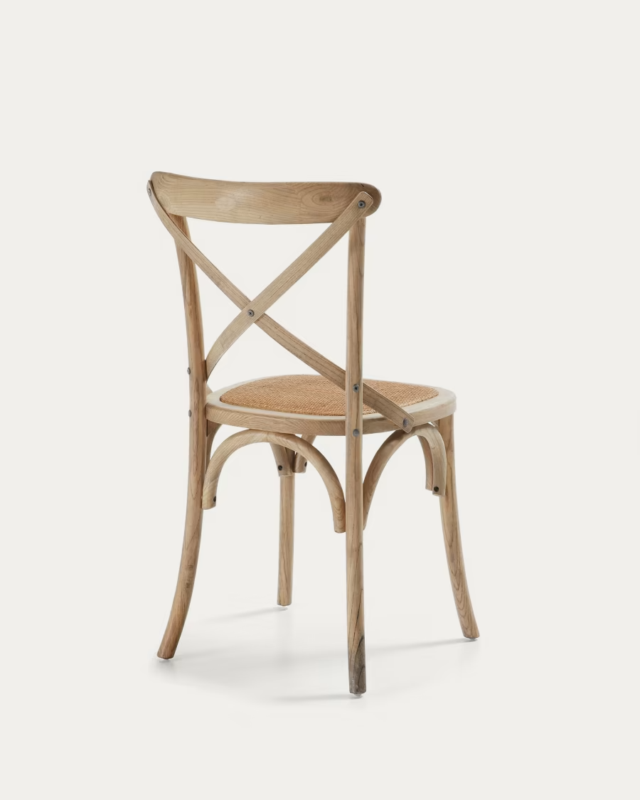 Kave Home 2 x Alsie chair in solid birch wood with natural lacquer