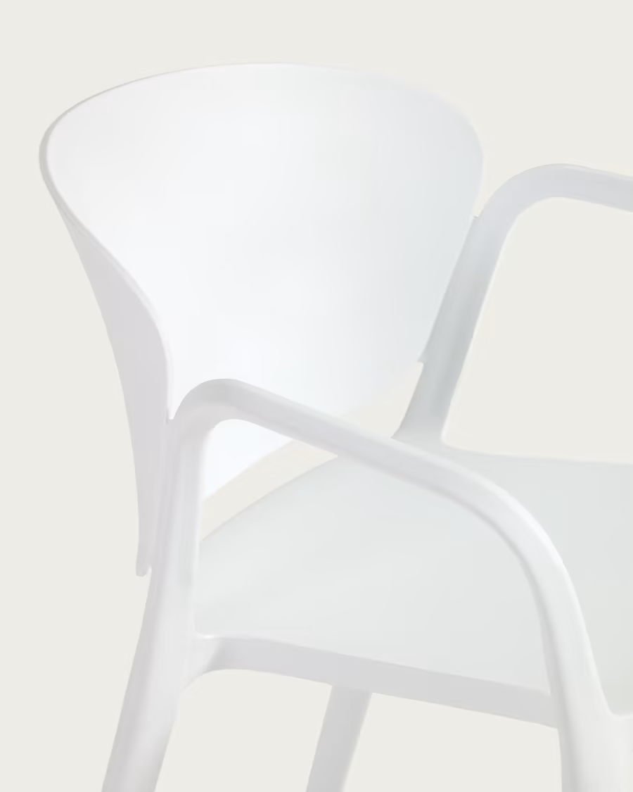 Kave Home Ania stackable white garden chair