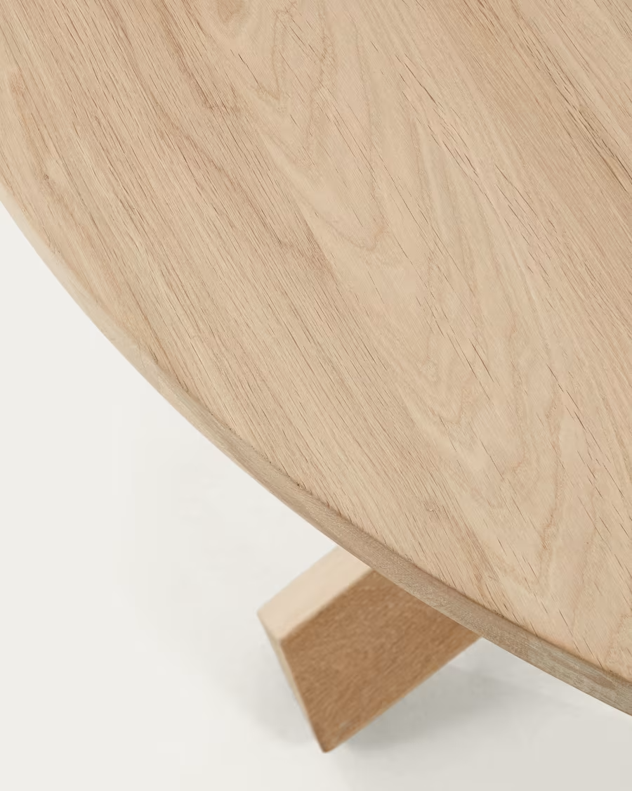 Kave Home Lotus wood table in solid oak, Ø 120 cm